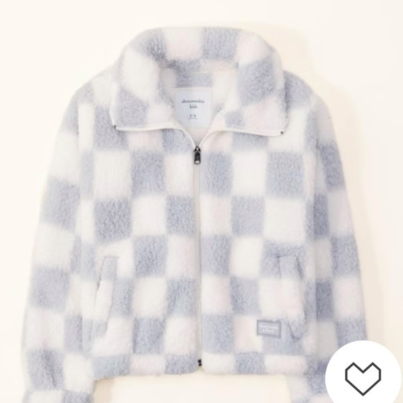 Abercrombie Sherpa Checkered Mockneck jacket - Size 11/12 EUC - Picture 1 of 6